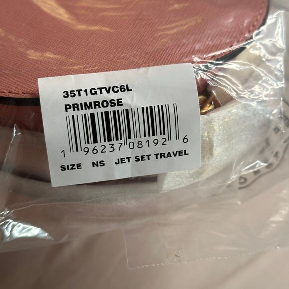 MICHAEL KORS Jet Set Travel Medium Saffiano Leather Crossbody Bag Primrose NWT - Picture 4 of 8